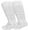 White, variant on 2 Packs Scrunch Football Socks Long Combed Cotton with Ankle Support Padded Knee High Socks for Men Boys, Non-slip Soccer Athletic Socks