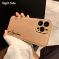thumbnail image 3 of Funda de piel sintética personalizada con nombre, carcasa de lujo con corazón para iPhone 14, 13, 12, 11 Pro Max, XS, XR, 7, 8 Plus, 3 of 4