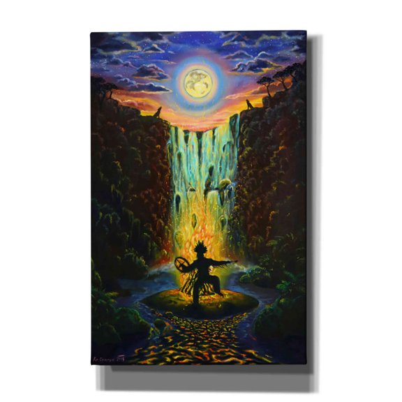 Epic Graffiti 'Shaman Fire' by Jan Kasparec, Canvas Wall Art, 26"x40"