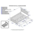 thumbnail image 5 of AFI Nantucket Full Wood Platform Bed with Matching Footboard and Storage Drawers, Grey, 5 of 8