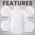 thumbnail image 3 of Suéter NY Threads Cuello Alto Acanalado Ajustado Blanco Talle S, 3 of 8