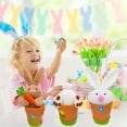 thumbnail image 1 of LADIGASU Nueva Pascua Adornos Macetas de Cerámica Zanahoria Fiestas Decoración para El Hogar Decoraciones de Vacaciones Ofertas Del Día Sólo En Línea 1X Adorno de Conejo, 1 of 1