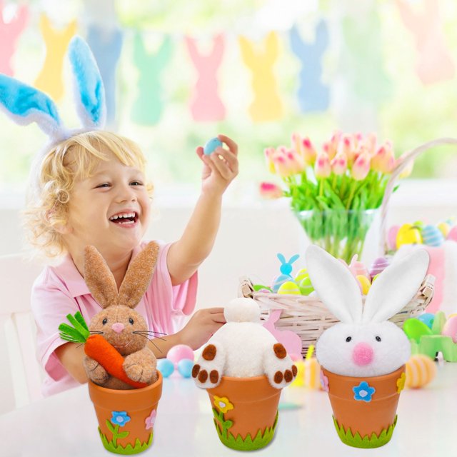 LADIGASU Nueva Pascua Adornos Macetas de Cerámica Zanahoria Fiestas Decoración para El Hogar Decoraciones de Vacaciones Ofertas Del Día Sólo En Línea 1X Adorno de Conejo