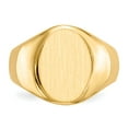 thumbnail image 4 of Solid 14k Yellow Gold Men's Engravable Signet Ring (14mm) - Size 12, 4 of 5