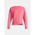thumbnail image 5 of Time and Tru Women’s Ribbed Panel Sweatshirt with Long Sleeves, Sizes XS-XXXL, 5 of 5