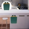 thumbnail image 3 of Raindrops Compact Green PP Material Cabinet Hanging Trash Can for Home Use in Kitchen or Bathroom 7.5 x 4.3 x 12.6 Inches, 3 of 8