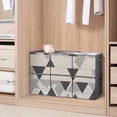 thumbnail image 6 of Set of 6 Collapsible Oxford Fabric Storage Cubes with Handles, Foldable Closet Organizer Bins for Clothes, Toys, Shelves, Home & Kitchen Triangle Gray, 6 of 7
