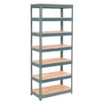 thumbnail image 2 of Global Industrial Extra Heavy Duty Shelving 48"W x 12"D x 84"H With 7 Shelves, Wood Deck, Gry, 2 of 3