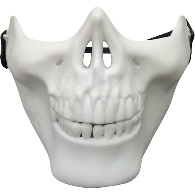 Máscaras de Halloween Máscaras de Calavera Máscaras de Media Cara Esqueleto Máscara de Guerrero Calavera Esqueleto Fantasma Malvado para Fiesta de Disfraces de Cosplay