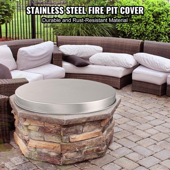 Portable 27 Inch Fire Pit Screen Lid, Heavy Duty Steel Mesh Cover with Handles for Camping, Backyard, Patio Wood Fire Pits