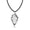 White, variant on COAI Unisex Leather Cord Raw Clear Quartz Crystal Arrowhead Pendant Necklace