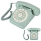 thumbnail image 2 of Teléfono fijo antiguo europeo vintage, de color verde, con llamadas de alta definición y botones grandes transparentes, 2 of 5