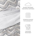 thumbnail image 5 of Noble Linens Light Gray 3 Piece Diamond Chevron Reversible Microfiber Quilt Set, Twin / Twin XL, 5 of 7