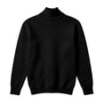 thumbnail image 6 of Wutalume Women's Casual High Neck Fleece Lined Knitted Sweater, Solid Color Loose Warm Top, Winter Pullover for Cold Days and Indoor Comfort,Black 2XL, 6 of 8