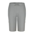 thumbnail image 6 of Eryao Baggy Linen Shorts Men Drawstring Waist Knee Length Shorts with Pockets Summer Lightweight Casual Beach Shorts,Dark Gray,XXL, 6 of 6