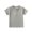 Gray, variant on Dursoulink Birthday Party Short Sleeve Round Neck Top for Girls, Cotton Blend, Solid Color, Button Front, Breathable Fabric, Casual Style