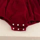 thumbnail image 5 of Ropa de primavera para nuevas hermanas, Body de encaje con cuello con volantes para niñas, vestido de princesa con mangas abullonadas de encaje rojo, ropa de Año Nuevo, 5 of 6