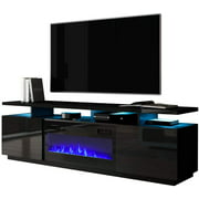 Eva-KBL Electric Fireplace Modern 71" TV Stand