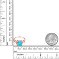thumbnail image 3 of Gem Stone King 1.87 Ct Emerald Cut Green Turquoise White Diamond 18K Rose Gold Plated Silver Ring (Size 5), 3 of 5