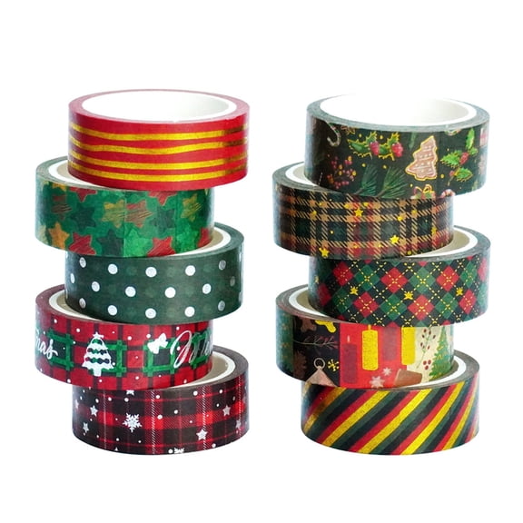Christmas Gifts Wrapping Paper Paper Tape Colorful Adhesive Masking Tape Sticker Office Stationery Crafts Tapes