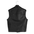 thumbnail image 3 of Leather Motorcycle Vest for Men and Women With Pocket, Black Genuine Leather Vest AllWeather Motocross Motorbike Riding Black XXL, 3 of 8