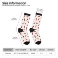 thumbnail image 2 of Honeii Chili Print Adult Socks,Crew Socks,Casual Calf Socks,Daily Wear Socks for Men & Women, Perfect for Sports, Casual and Everyday Use, 2 of 6