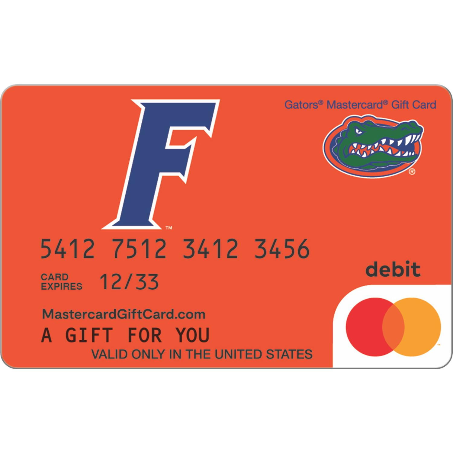 Mastercard® $20-$500 eGift Card University of Florida (Plus $6.84 Purchase Fee) [Email Delivery]