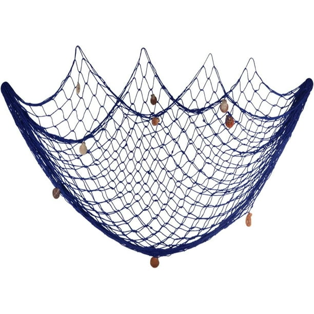 Decorative Fish Netting, Fishing Net Decor, 79 x 59inch Ocean