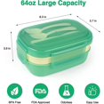 thumbnail image 5 of Bento Box Adult Lunch Box, 64oz Lunch Containers For Adults, Bento Lunch Box, 5 of 5