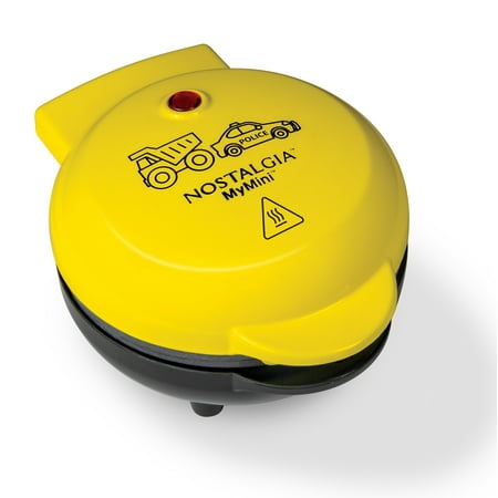Nostalgia MyMini Cars and Trucks Shaped Electric Waffle Maker, Yellow