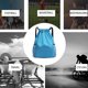 thumbnail image 4 of Mochila con cordón Bolsa de gimnasio Sackpack String Sack Pack Bolsas Negro, 4 of 4