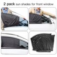 thumbnail image 3 of Riwesomey 1 par de parasoles para coche, ventana delantera/trasera, diseño de malla de red, parasol negro para coche, cortina en Stock Automoción decorativa y accesorios Negro 80*50mm Riwesomey CZ13138-01B, 3 of 6