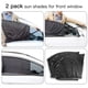 thumbnail image 4 of Riwesomey 1 par de parasoles para coche, ventana delantera/trasera, diseño de malla de red, parasol negro para coche, cortina en Stock Type3 NO3 Riwesomey CZ13138-01B, 4 of 6