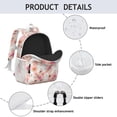 thumbnail image 4 of Pink Bichon Frise and Flower Backpack for School,Cute School Bag,Schoolbag with Adjustable Shoulder Straps & Padded Back,15"x11.42"x5.5", 4 of 6