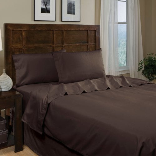 Mainstays Microfiber Sheet Sets Dark Chocolate