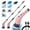 Pink Orange, variant on 2026 New Multifunctional Electric Cleaning Brush, Telescopic Long Handle 7-in-1 Cleaning Brush, Cleaning Tool, Household Floor And Kitchen Sweeping Brush