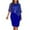 Blue, variant on Oplxuo Wedding Guest Dresses for Women 2025 Hip Hugging Bodycon Party Lace Half Sleeve Evening Sequins Plus Size Prom Dress