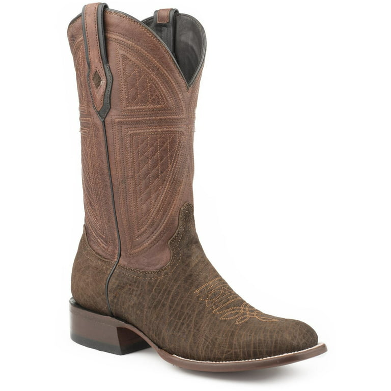 Stetson Men's Brown Leather Hippo Boots - Square Toe