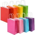 thumbnail image 4 of 24 Pieces Kraft Paper Party Favor Gift Bags with Handle Assorted Colors (Rainbow), 4 of 7