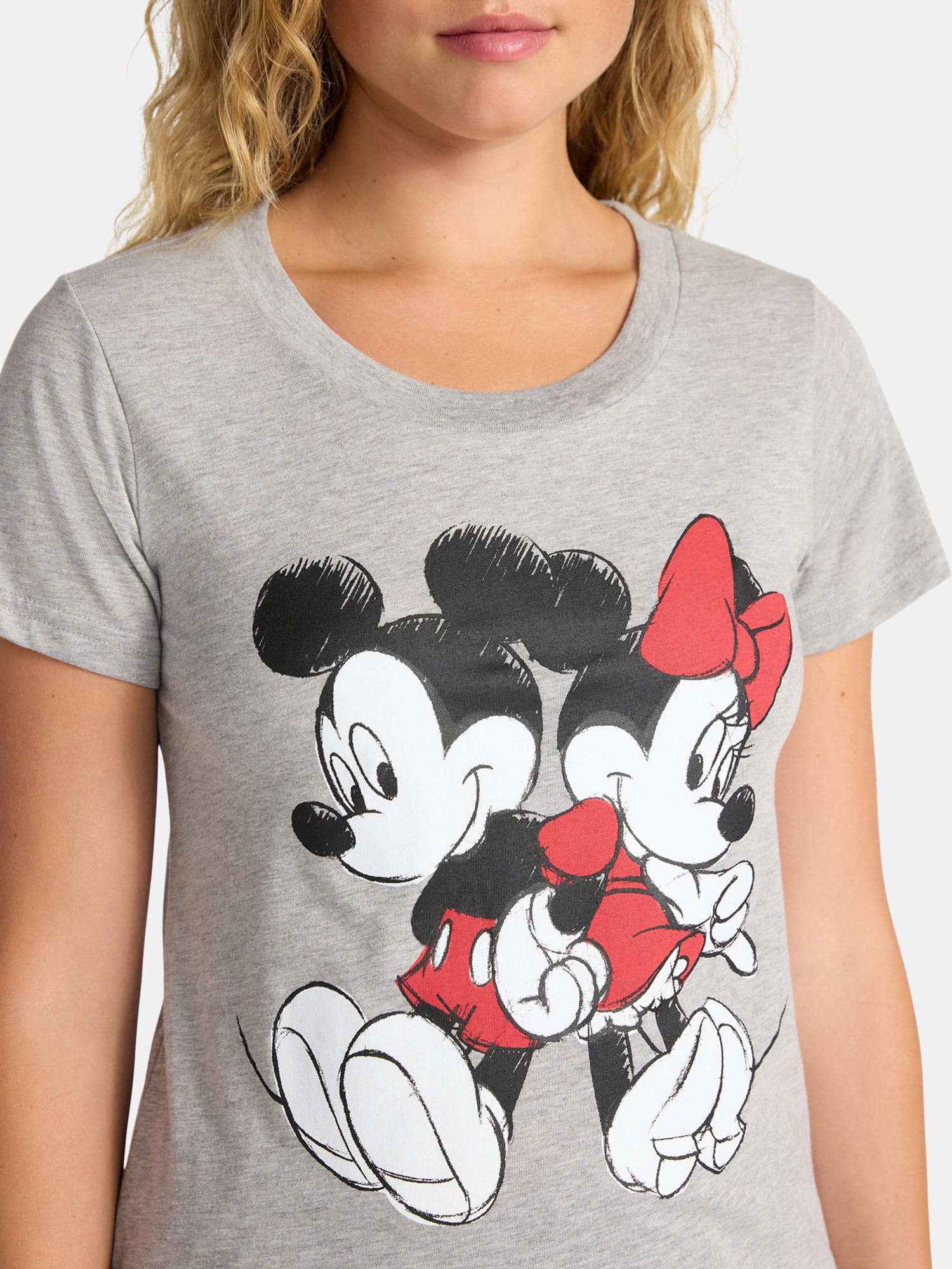 Mickey Mouse Unisex Graphic Cotton Tee with Short Sleeves, Sizes S-XXL