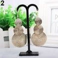 thumbnail image 5 of Grandest Birch Women Exaggerated Three Layers Round Pendant Dangle Hook Earrings Alloy Silver, 5 of 5
