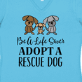 thumbnail image 4 of Inktastic Adopt a Rescue Dog Pet Women's V-Neck T-Shirt, 4 of 5