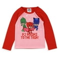 thumbnail image 4 of PJ Masks Pajamas Toddler Girls' To The Task 2 Piece Lounge Sleep Set with Long Sleeve Raglan Sleep Shirt and Pajama Pant, 4 of 7