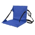 thumbnail image 3 of Oxford Cloth Bleacher Cushion for Sports & Camping, Comfortable Picnic Essential - Blue Lightweight Portable Stadium Seat, 3 of 8