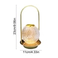 thumbnail image 4 of Lámpara de mesa LED Jellyfish Crystal Night Light | Decoración ambiental recargable de mano | Metal de oro | 3 modos de color ajustables | Dormitorio Bar Camping al aire libre | 12x12x25cm, 4 of 7