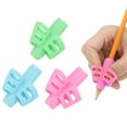 thumbnail image 1 of Unique Bargains 3 Pcs 2 Fingers Handwriting Pencil Grippers, Pink, Green, Light Blue, 1 of 6