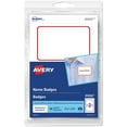 thumbnail image 1 of Avery Removable Name Badge Red Border Labels - 20262, 1 of 6