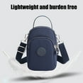 thumbnail image 6 of Crossbody Mini Handbag for Women | Nylon Small Shoulder Bag | Casual Multi-Functional Purse | Cell Phone Organizer Coin Bag | Lightweight, Adjustable Strap | 17x11x8cm | 1 Piece, 6 of 6