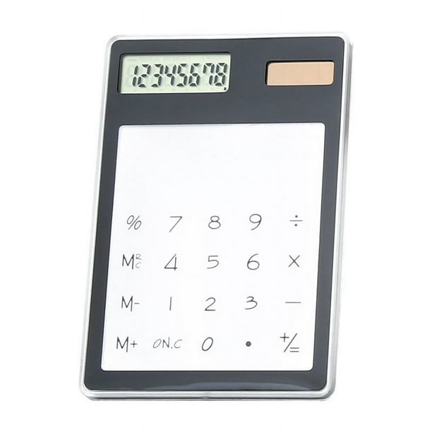 Calculadora solar transparente | Pantalla de 8 dígitos | Portátil para uso escolar, doméstico y de oficina | Calculadora portátil para estudiantes y de escritorio