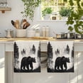 thumbnail image 4 of Black Bear Kitchen Towels Set of 4, Farmhouse Forest Animals Vintage Soft Microfiber Dish Towels, Absorbent Quick-Dry Washable Dishcloths for Kitchen Cleaning, Drying Dishes, 18x28 Inches, 4 of 9